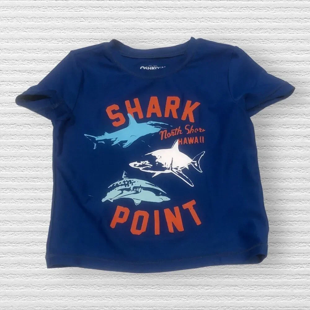 Oshkosh 24m Shark RashGuard Short Sleeve Tee